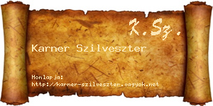 Karner Szilveszter névjegykártya